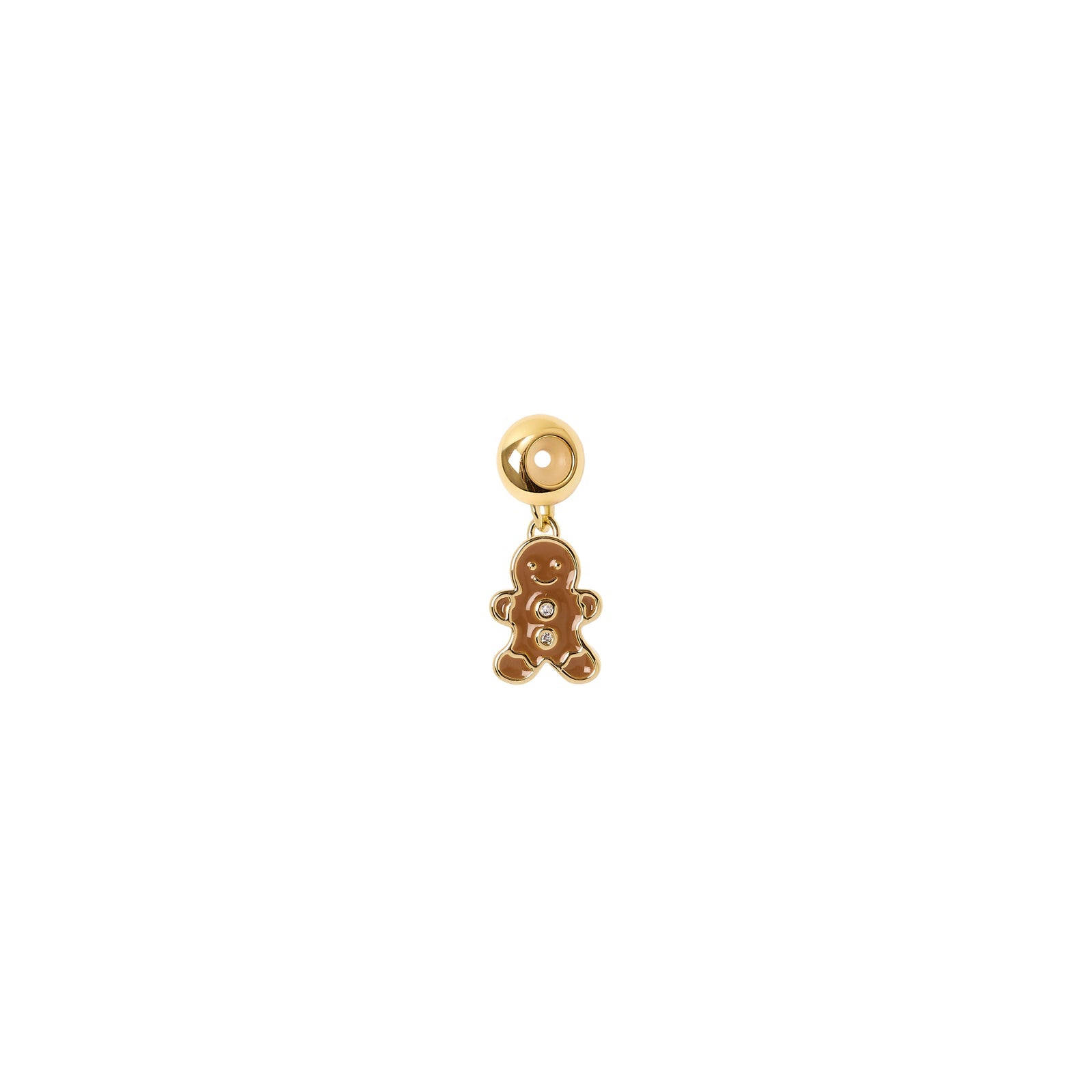 Pendente con omino di pan di zenzero Momenti mania - Marrone - Sodini Bijoux