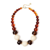 Collana boule degradè Vieste - Avorio e ambra - Sodini Bijoux