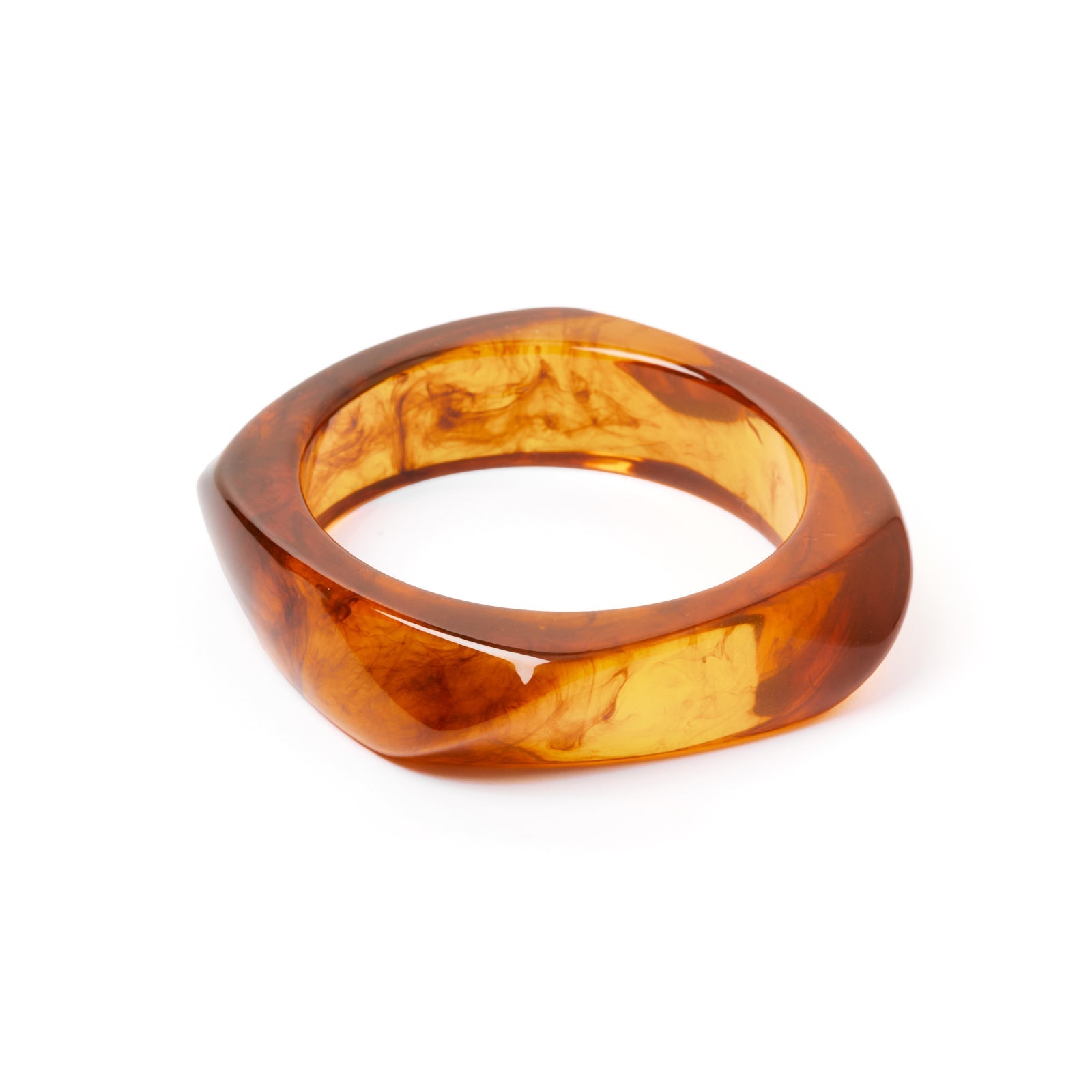 Bracciale rigido fascia ad angoli Vieste - Ambra - Sodini Bijoux