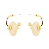 Orecchini a cerchio bonbon anellini boule Vieste - Avorio - Sodini Bijoux