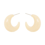 Orecchini a cerchio affusolato Vieste - Avorio - Sodini Bijoux