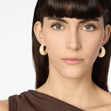 Orecchini a cerchio affusolato Vieste - Avorio - Sodini Bijoux