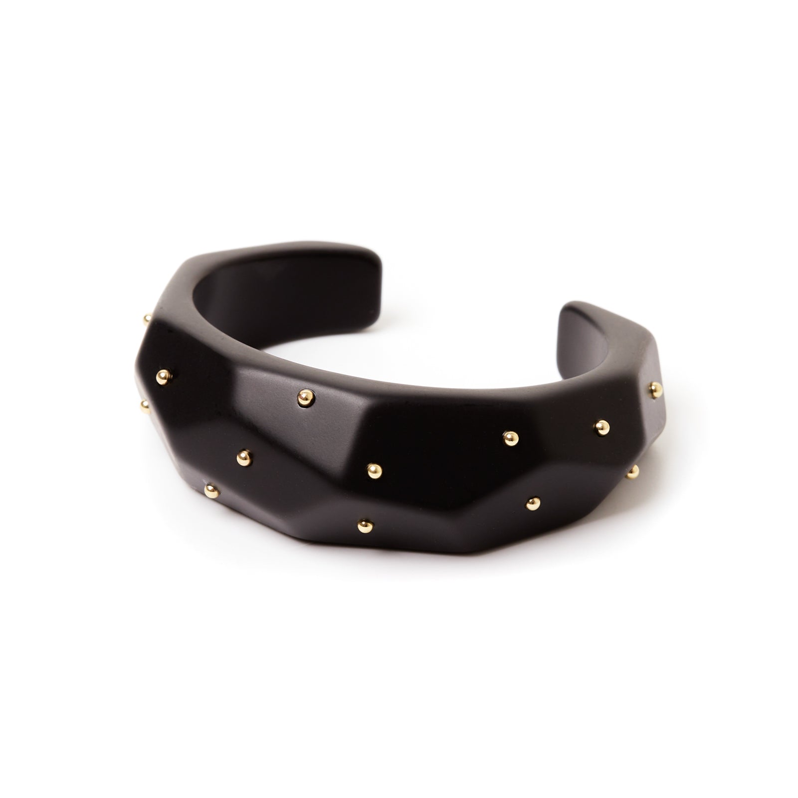 Bracciale rigido superficie poliedrica Filicudi - Nero - Sodini Bijoux