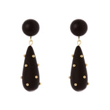 Orecchini cupolina e goccia Filicudi - Nero - Sodini Bijoux