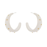 Orecchini cerchio affusolato Filicudi - Bianco - Sodini Bijoux