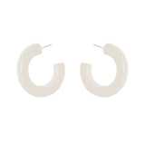 Orecchini a cerchio tubolare Filicudi - Bianco - Sodini Bijoux