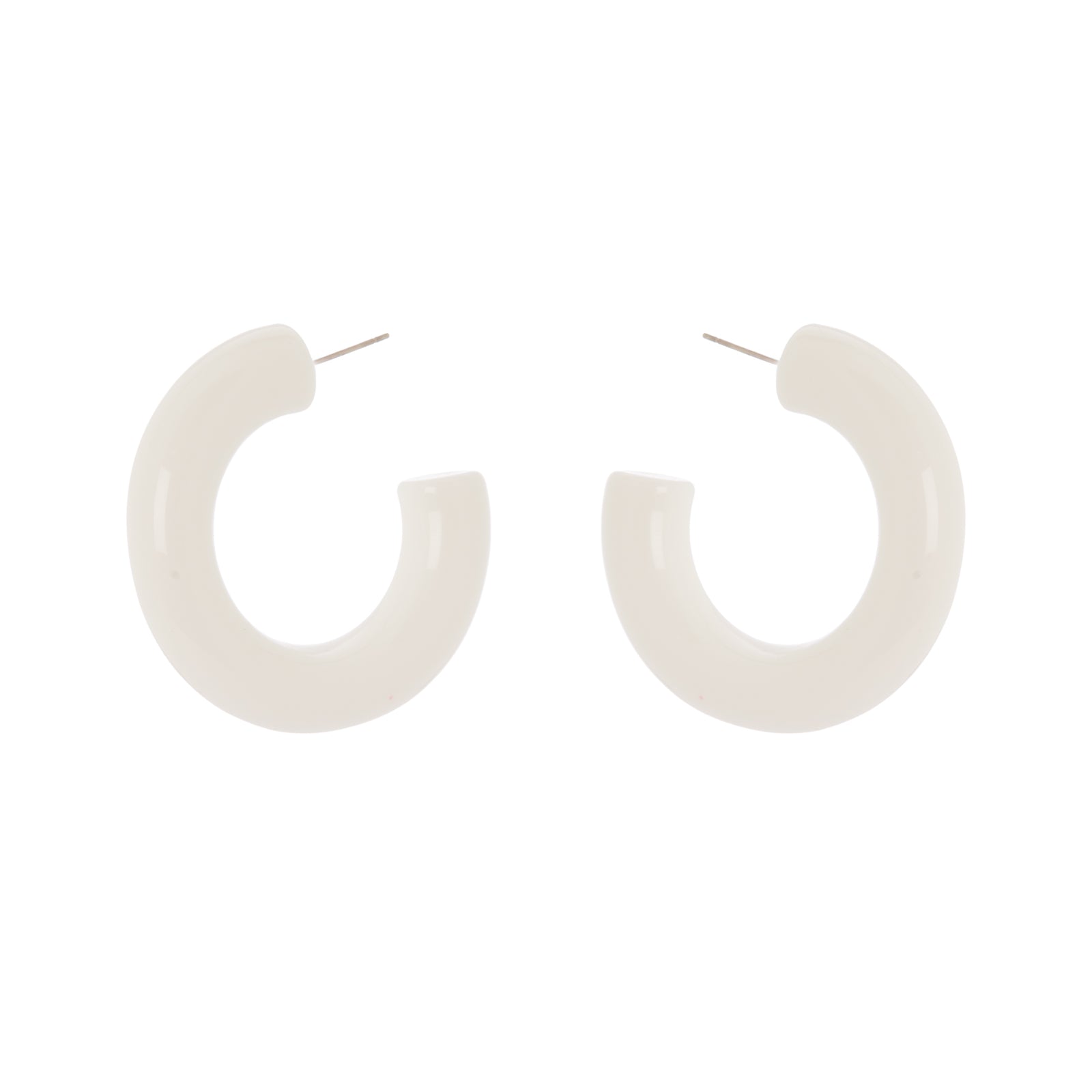 Orecchini a cerchio tubolare Filicudi - Bianco - Sodini Bijoux