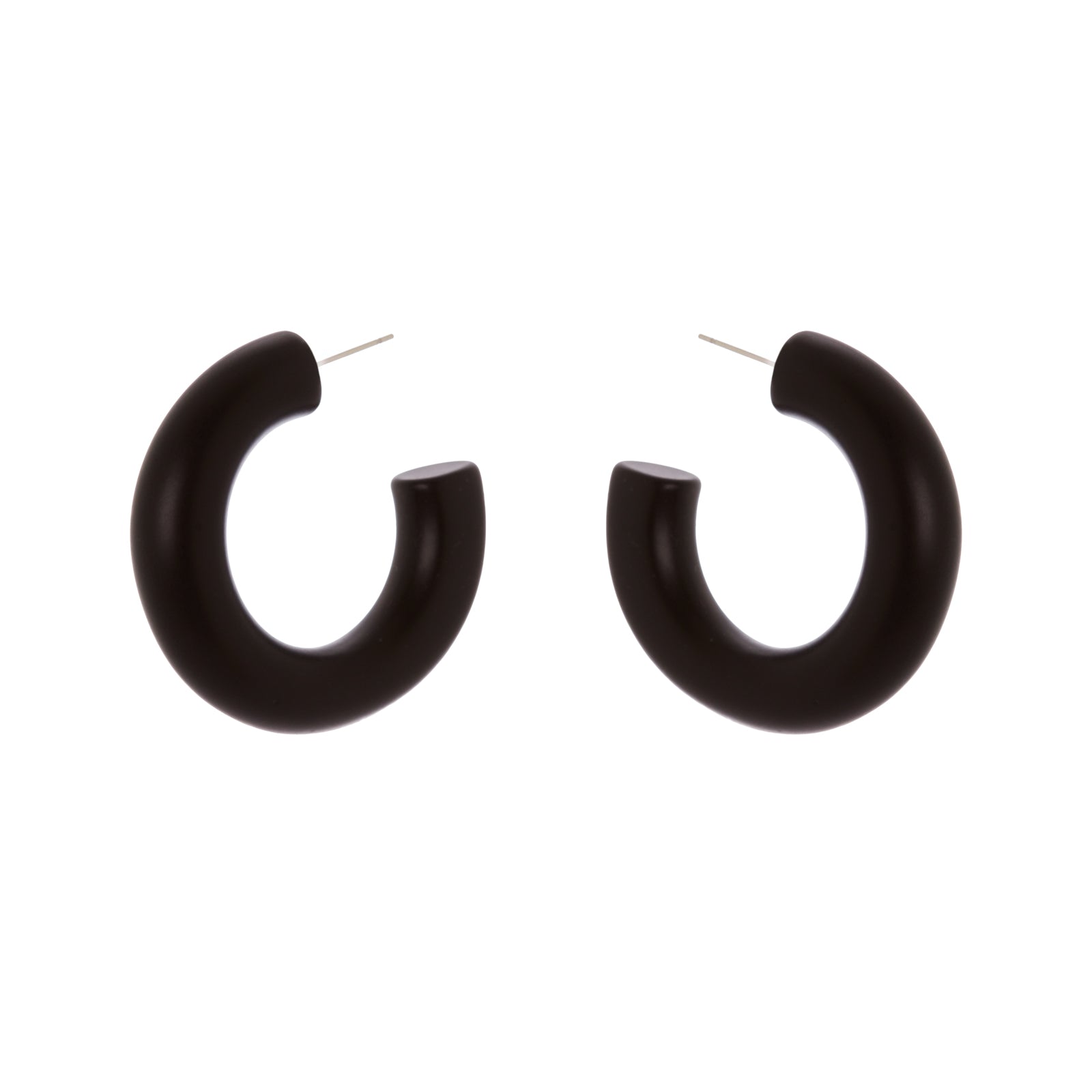 Orecchini a cerchio tubolare Filicudi - Nero - Sodini Bijoux