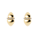 Orecchini a due gemme metallo Cocoon - Oro - Sodini Bijoux
