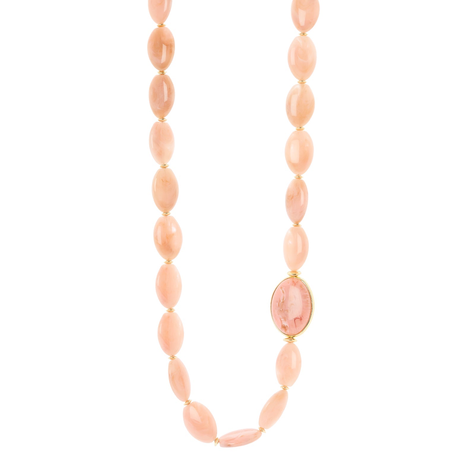 Collana lunga grandi ciottoli Harper - Rosa - Sodini Bijoux