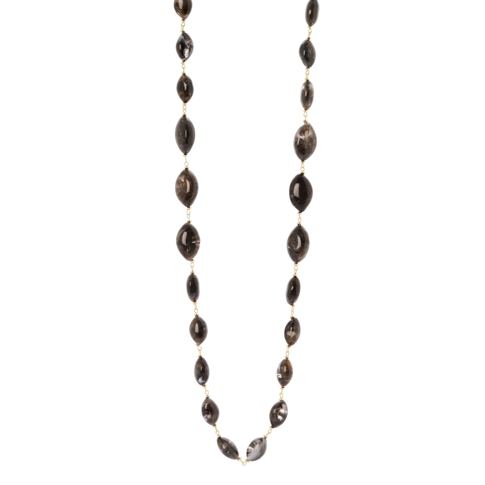 Collana lunga ciottoli Harper - Nero - Sodini Bijoux
