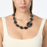 Collana corta grandi ciottoli Harper - Nero - Sodini Bijoux