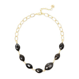 Collana corta catena ciottoli Harper - Nero - Sodini Bijoux