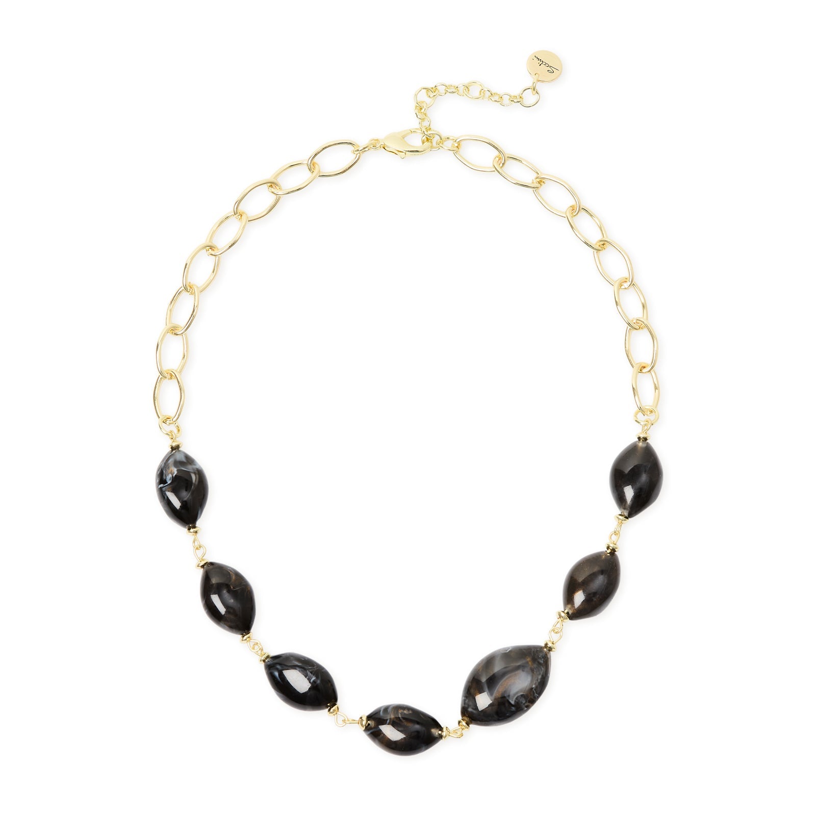 Collana corta catena ciottoli Harper - Nero - Sodini Bijoux