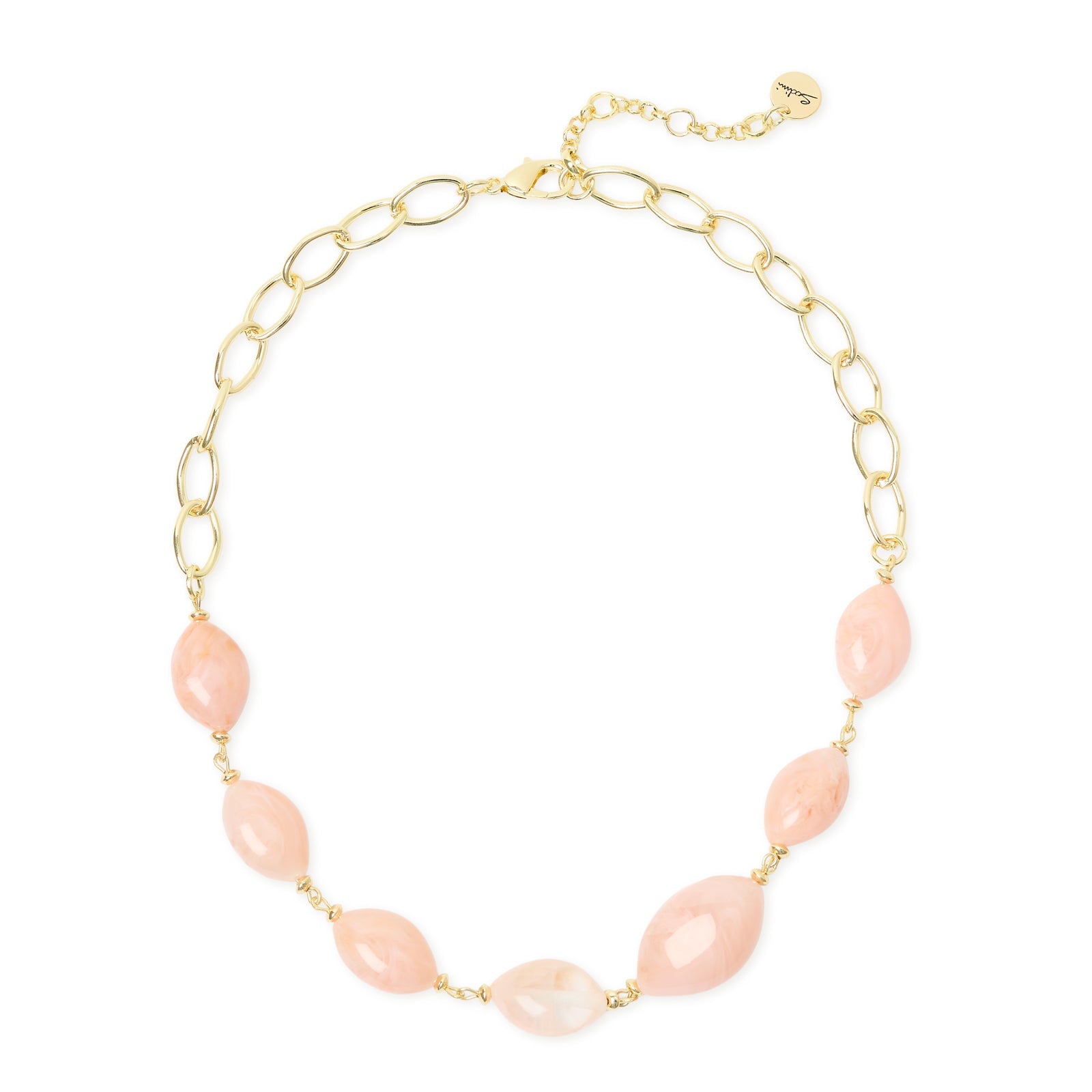 Collana corta catena ciottoli Harper - Rosa - Sodini Bijoux