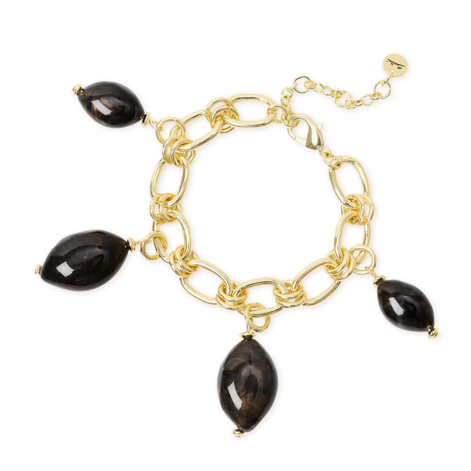 Bracciale catena pendenti Harper - Nero - Sodini Bijoux