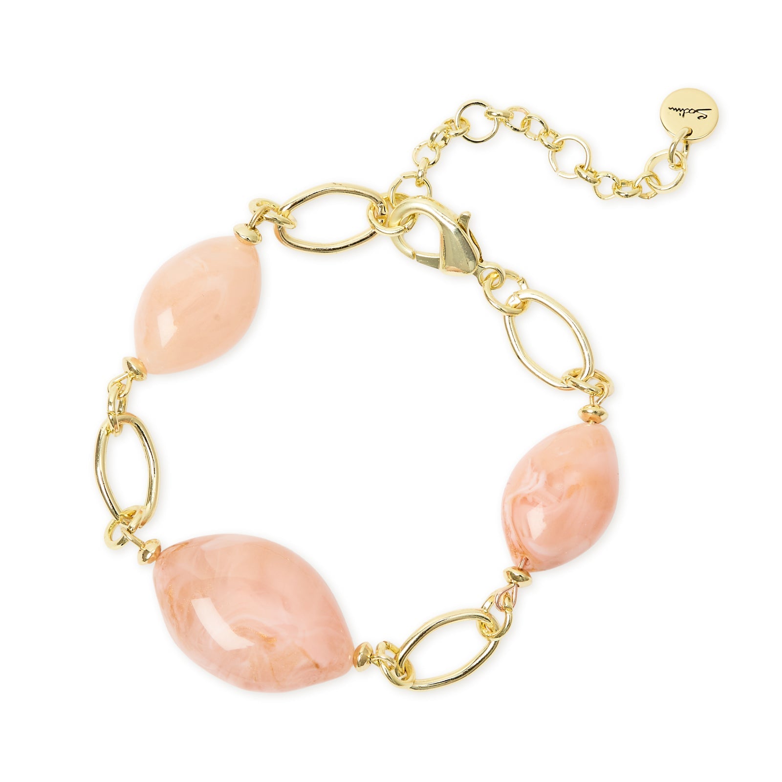 Bracciale tre grandi ciottoli Harper - Rosa - Sodini Bijoux