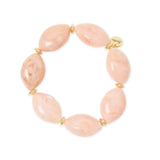 Bracciale elastico grandi ciottoli Harper - Rosa - Sodini Bijoux