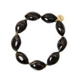 Bracciale elastico ciottoli Harper - Nero - Sodini Bijoux
