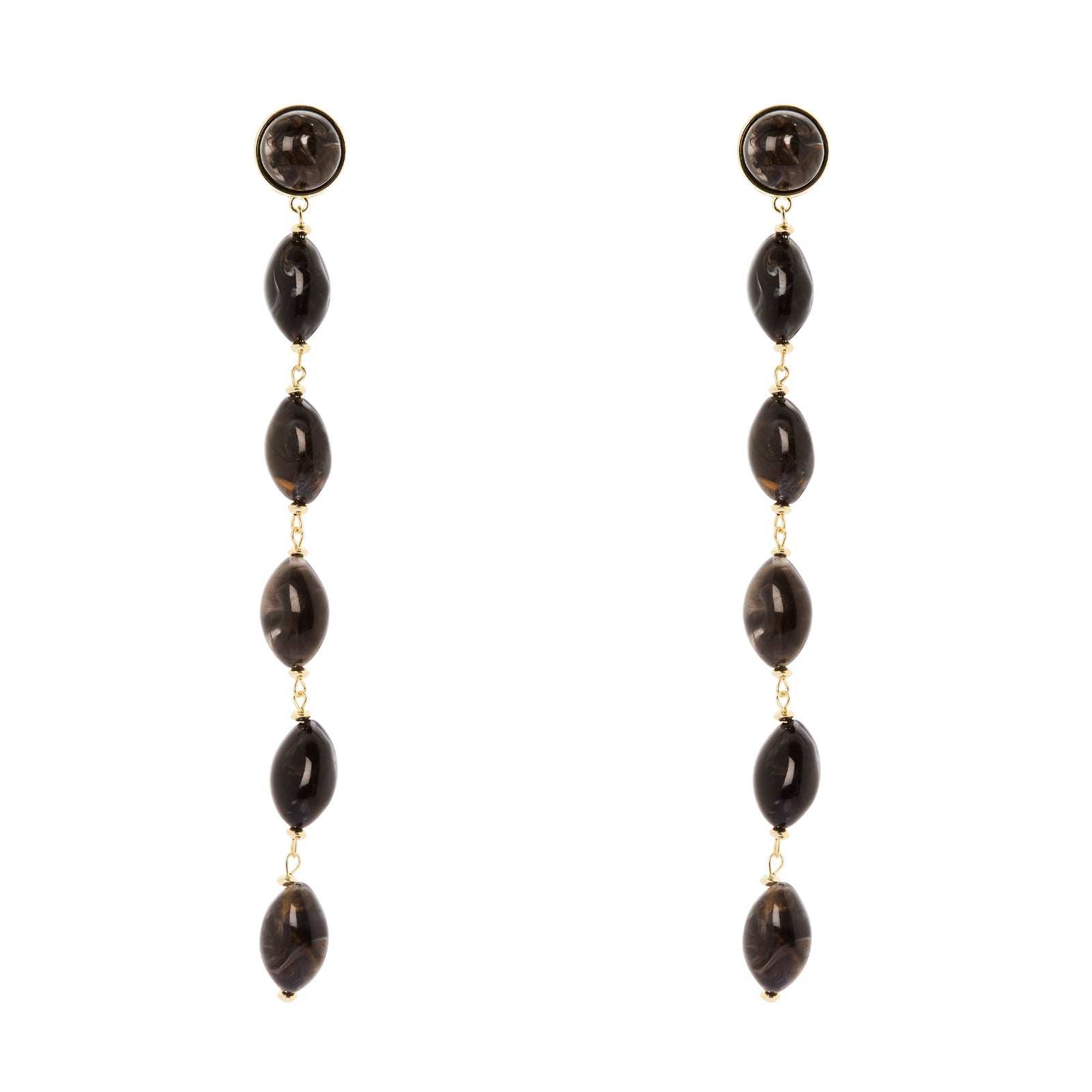 Orecchini molto lunghi Harper - Nero - Sodini Bijoux