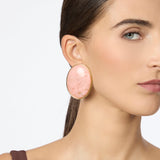 Orecchini cabochon ovale Harper - Rosa - Sodini Bijoux