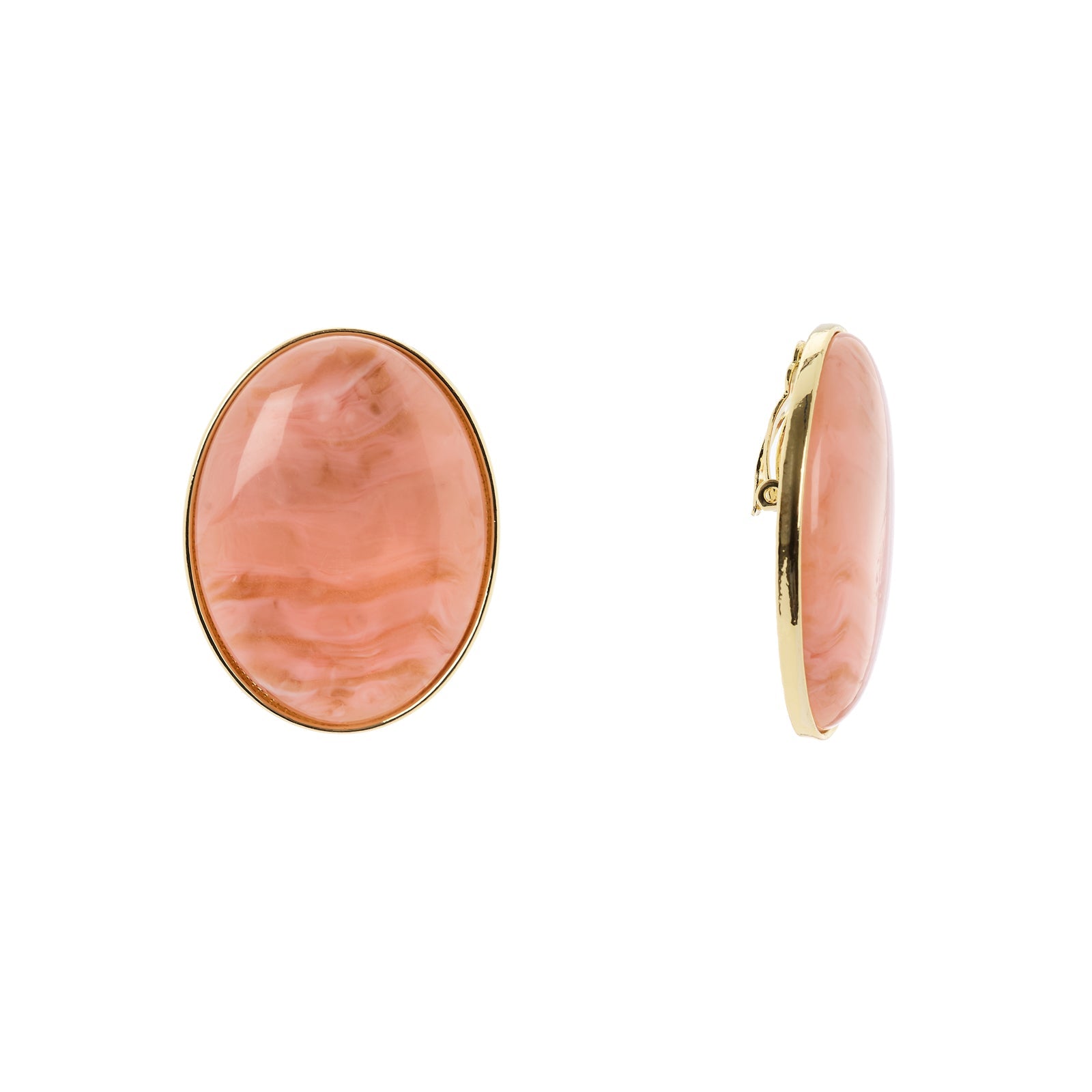 Orecchini cabochon ovale Harper - Rosa - Sodini Bijoux