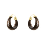 Orecchini cerchio svasato Harper - Nero - Sodini Bijoux