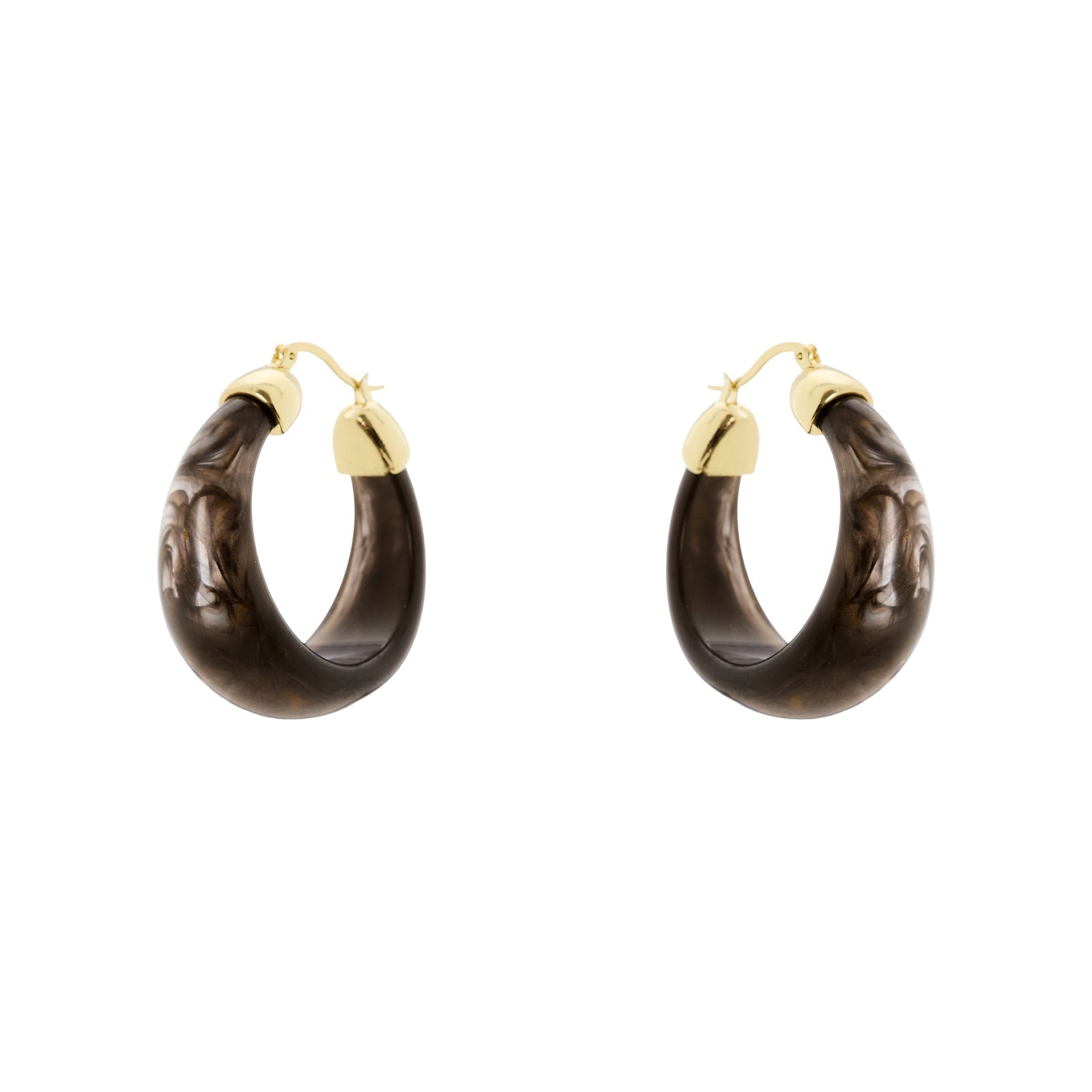 Orecchini cerchio svasato Harper - Nero - Sodini Bijoux