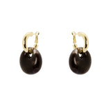 Orecchini cerchietto e pendente Harper - Nero - Sodini Bijoux