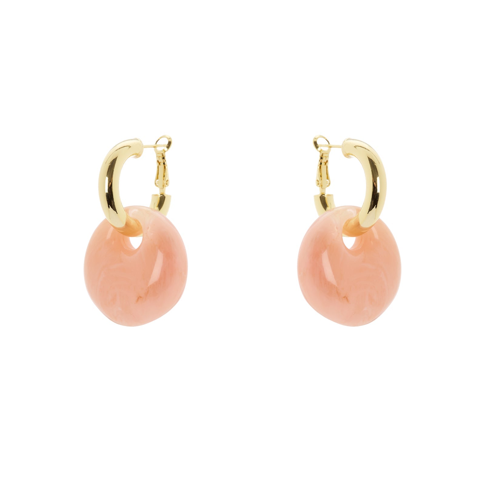 Orecchini cerchietto e pendente Harper - Rosa - Sodini Bijoux