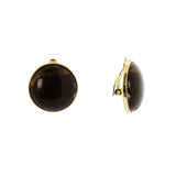 Orecchini cabochon tondo Harper - Nero - Sodini Bijoux