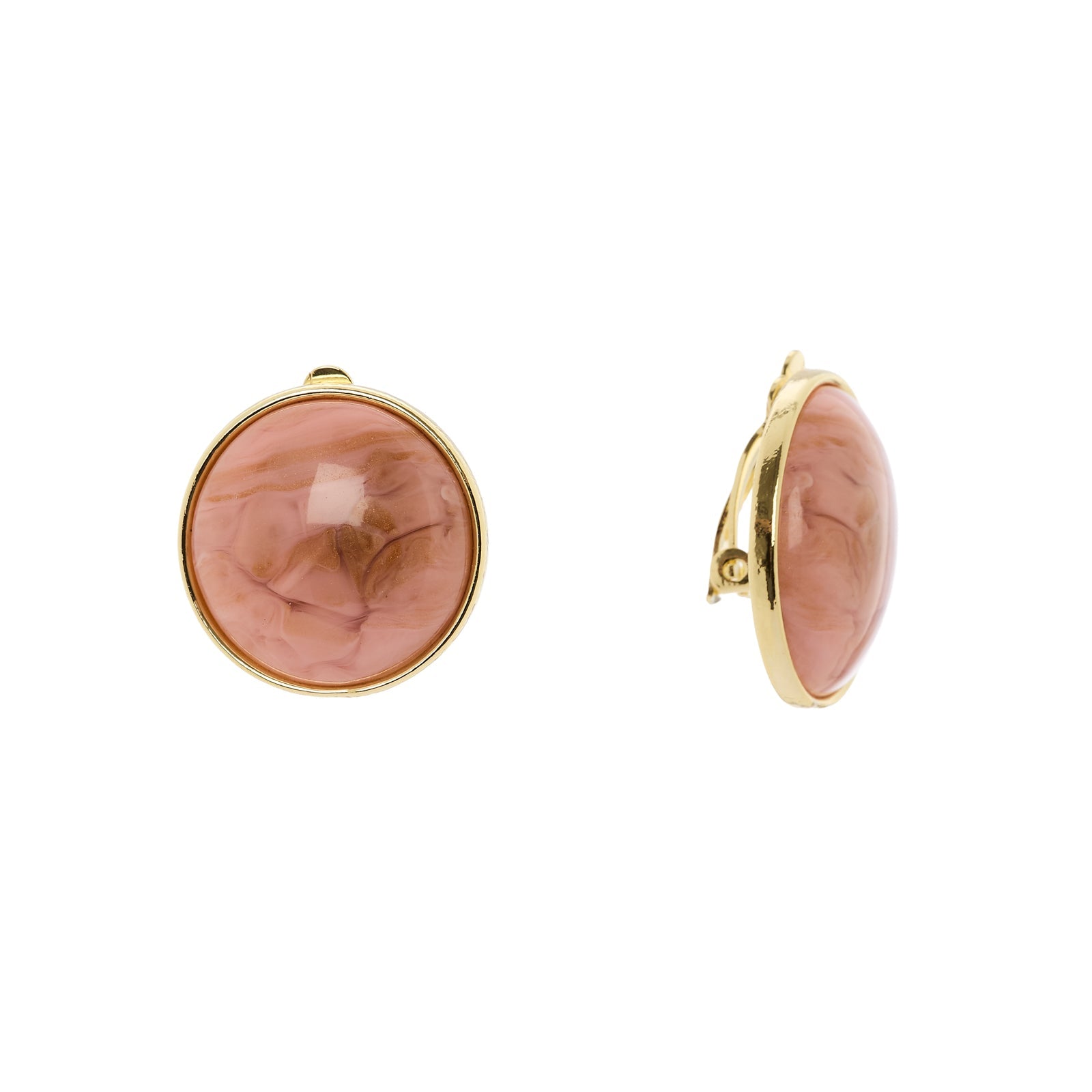 Orecchini cabochon tondo Harper - Rosa - Sodini Bijoux