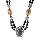 Collana con charm ovale Marlene - Nero - Sodini Bijoux