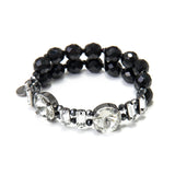 Bracciale elastico a due fili Marlene - Nero - Sodini Bijoux