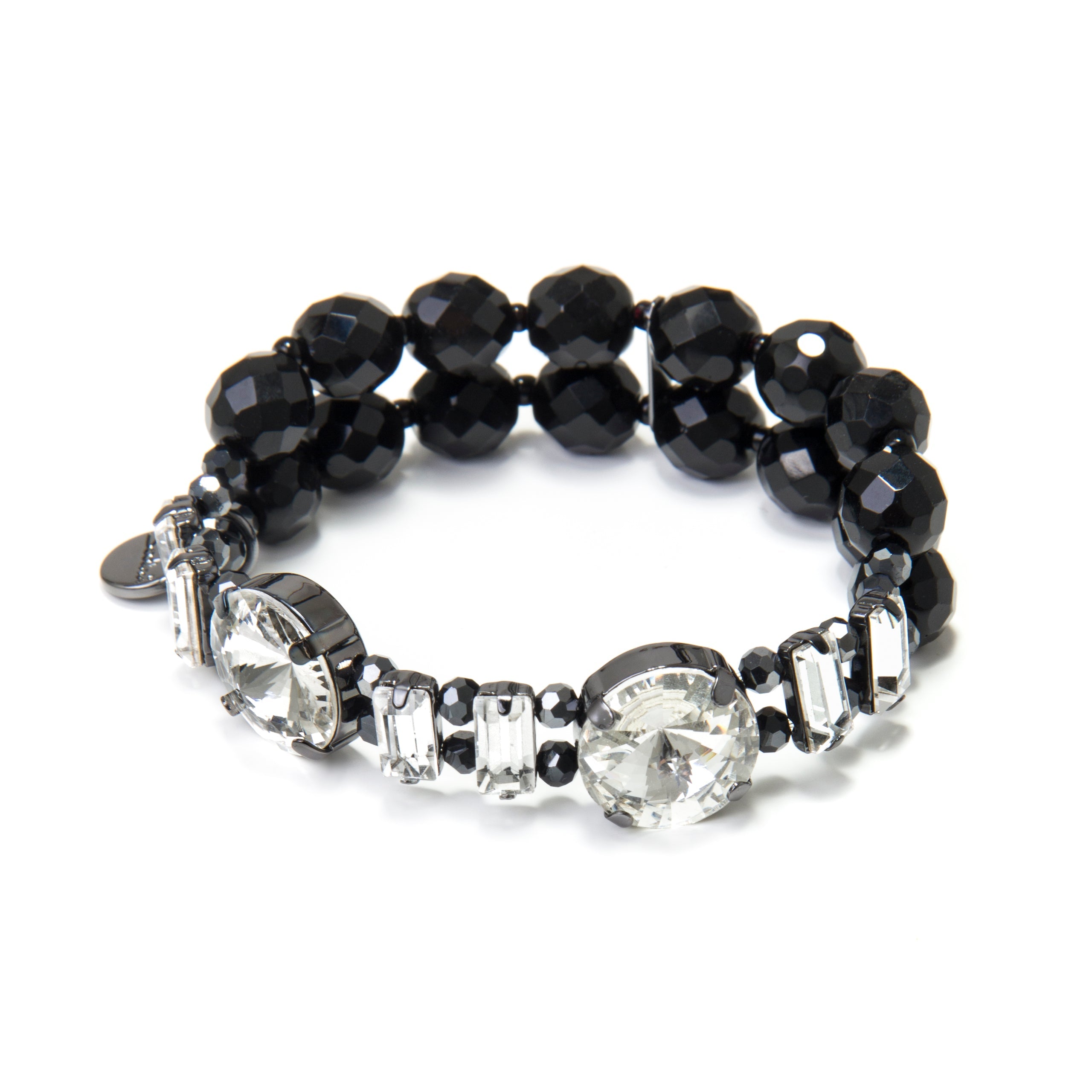 Bracciale elastico a due fili Marlene - Nero - Sodini Bijoux