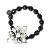 Bracciale elastico con stella di cristalli Marlene - Nero - Sodini Bijoux