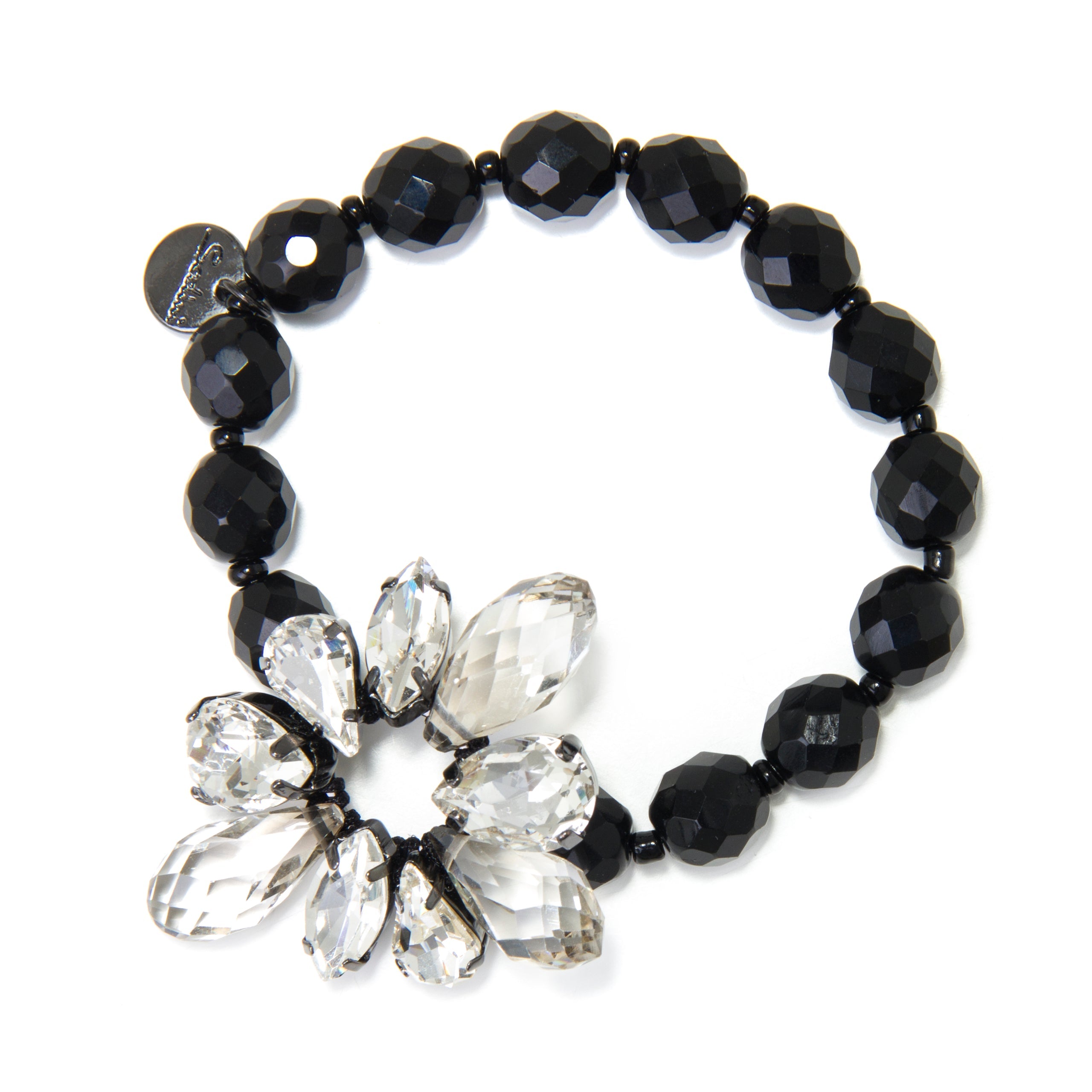 Bracciale elastico con stella di cristalli Marlene - Nero - Sodini Bijoux