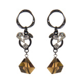 Orecchini anello e pietra Marlene - Nero - Sodini Bijoux