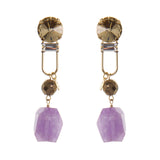 Orecchini archetto e pietra Marlene - Oro - Sodini Bijoux