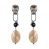 Orecchini archetto e pietra Marlene - Nero - Sodini Bijoux