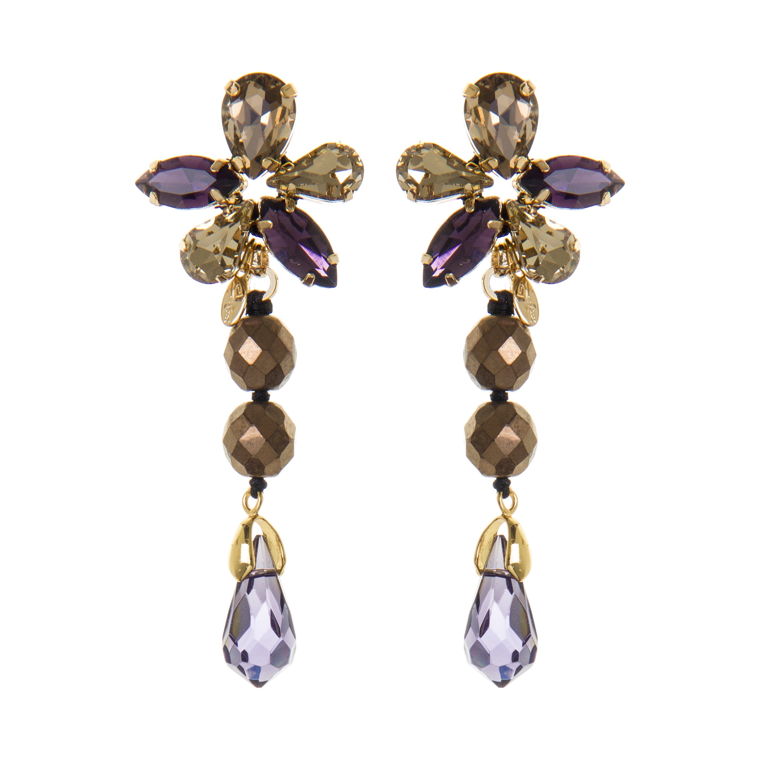 Orecchini stella di cristalli Marlene - Oro - Sodini Bijoux