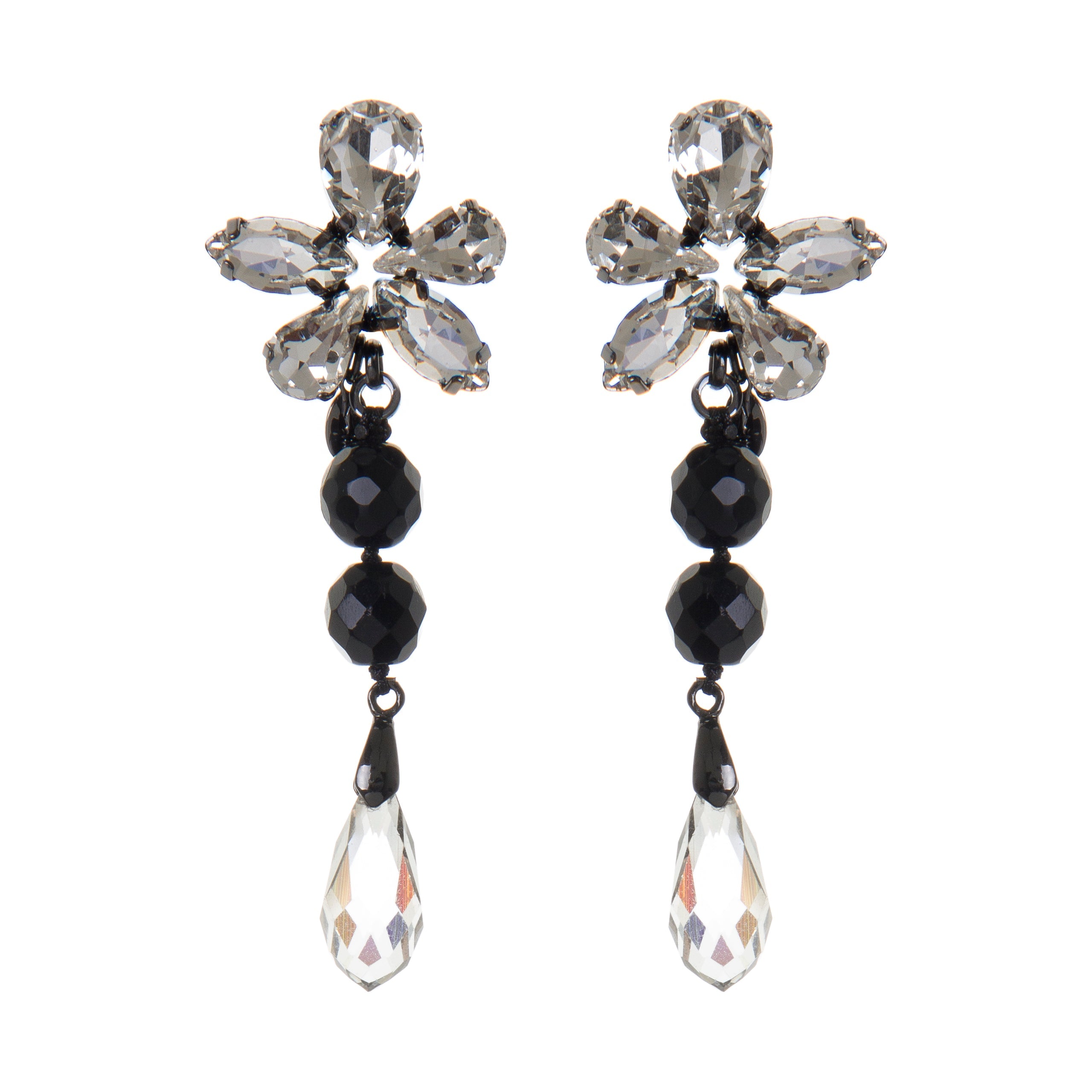 Orecchini stella di cristalli Marlene - Nero - Sodini Bijoux