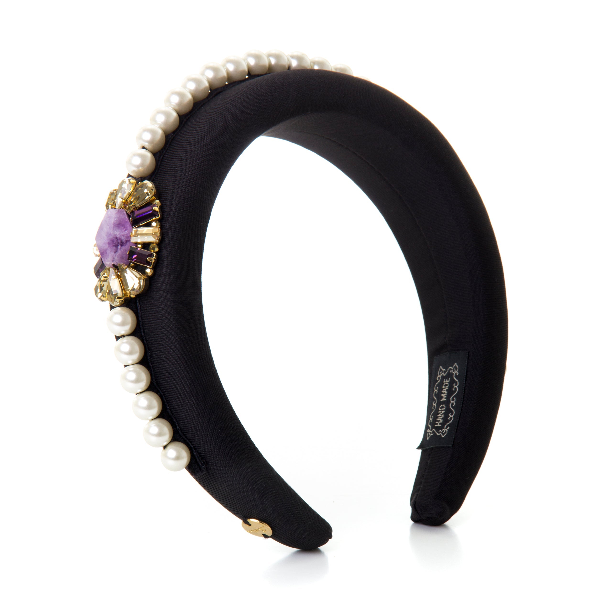 Cerchietto largo perle e charm Marlene - Oro - Sodini Bijoux