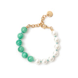 Bracciale Jane Bicolore Perle e Giada - Verde - Sodini Bijoux