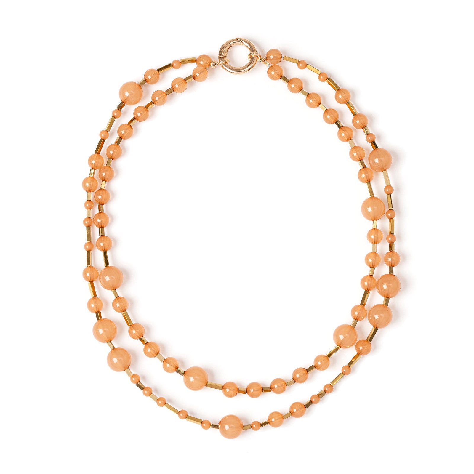 Collana a due fili Clorofilla - Pesca - Sodini Bijoux