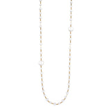 Long necklace Clorofilla - White - Sodini Bijoux