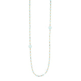 Long necklace Clorofilla - Turquoise - Sodini Bijoux