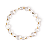 Spheres and bars elastic bracelet Clorofilla - White - Sodini Bijoux