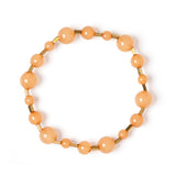 Bracciale elastico sfere e barrette Clorofilla - Pesca - Sodini Bijoux