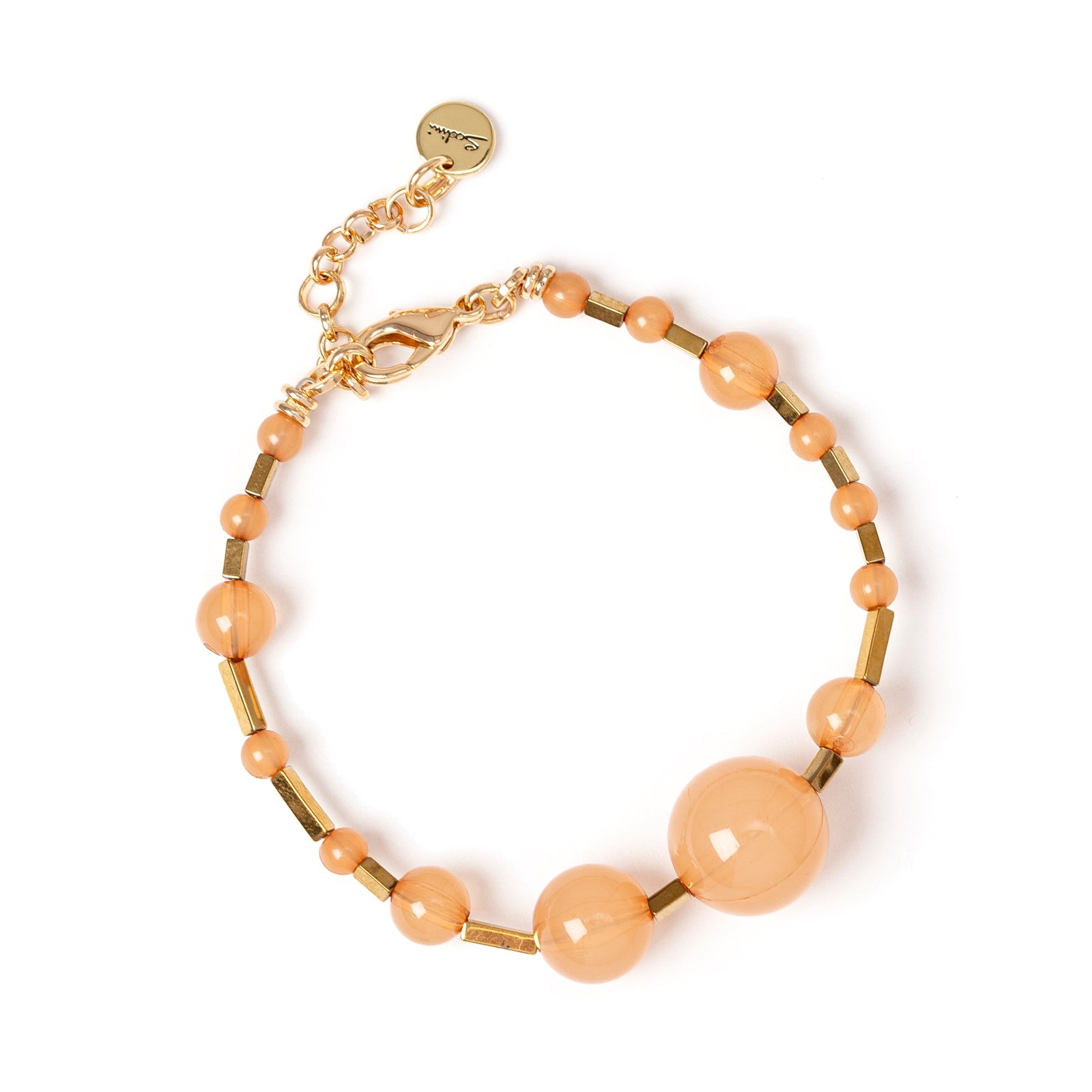 Bracciale sfere e barrette Clorofilla - Pesca - Sodini Bijoux